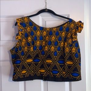 Colorful African crop top handmade